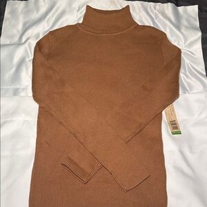 Elegant Tan Turtleneck Sweater for Men